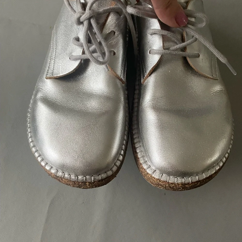 Birkenstock Gary Shoes Mules Clogs size 40 Birkenstocks grey silver 9 9.5 - Picture 9 of 10